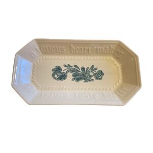 Pfaltzgraff Yorktowne Bread Dish Plate A Joyous Heart Makes Loaves Taste Better